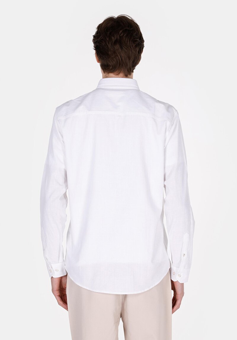 Показати інформацію про Сорочка З Довгим Рукавом Чоловіча Біла  Cl1073762