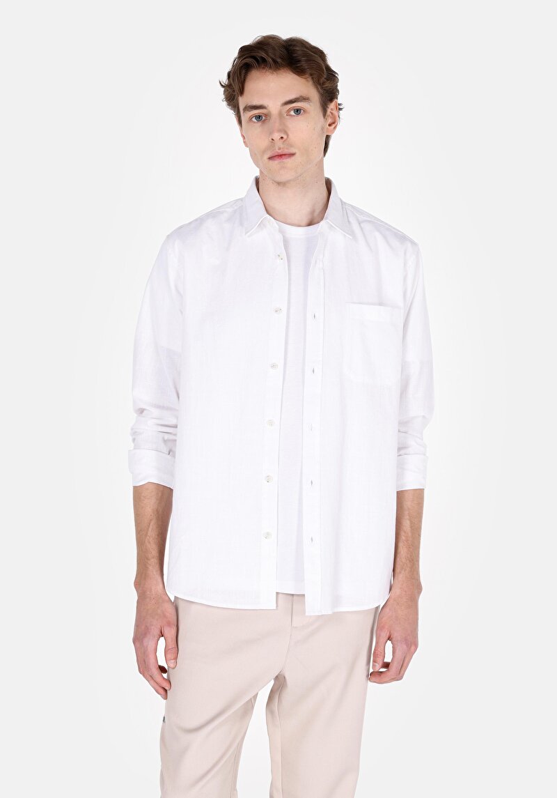 Зображення Сорочка З Довгим Рукавом Чоловіча Біла  Cl1073762