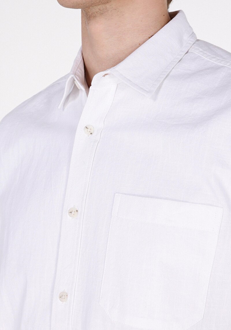 Показати інформацію про Сорочка З Довгим Рукавом Чоловіча Біла  Cl1073762