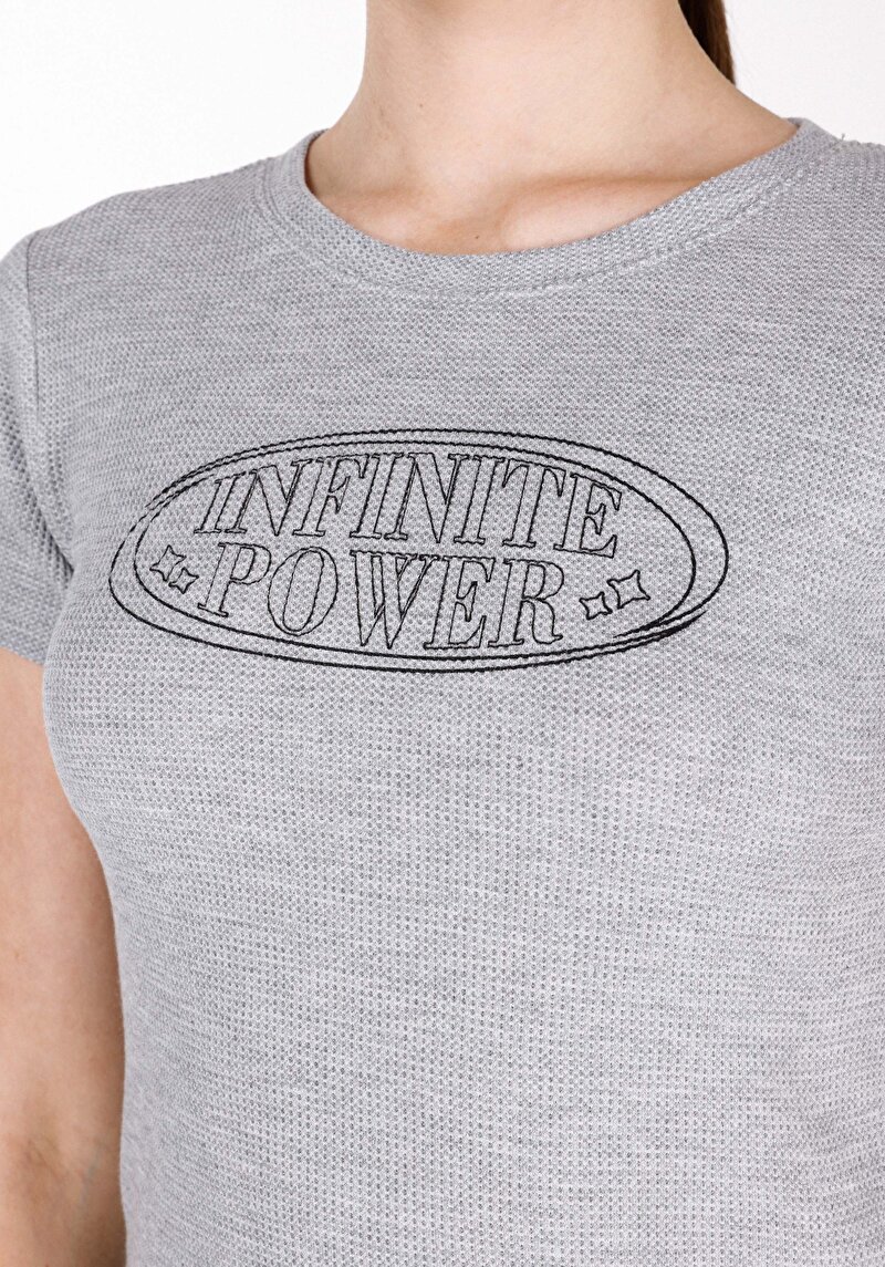 Показати інформацію про Футболка З Коротким Рукавом Жіноча Сіра  Cl1073147