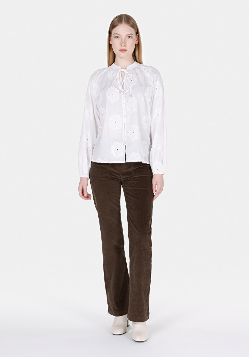 Показати інформацію про Сорочка З Довгим Рукавом Жіноча Біла  Cl1073349