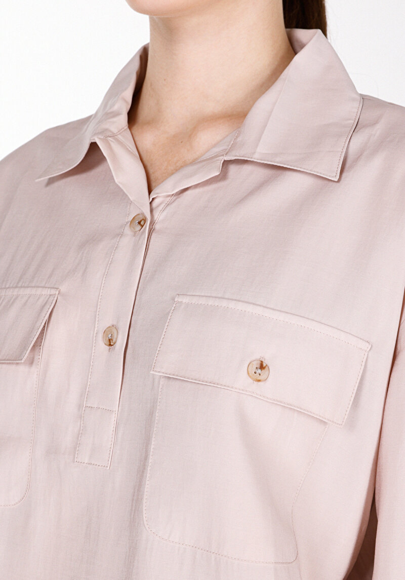 Показати інформацію про Сорочка З Довгим Рукавом Жіноча Бежева  Cl1073327