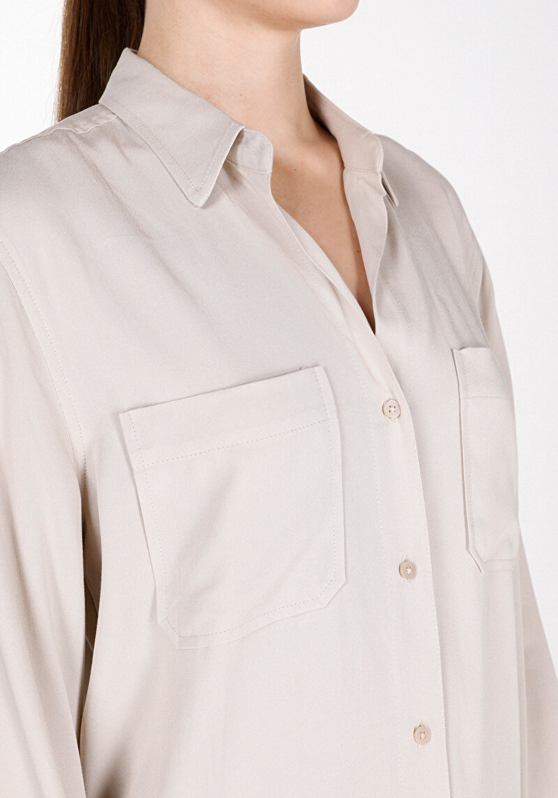 Показати інформацію про Сорочка З Довгим Рукавом Жіноча Бежева  Cl1073413