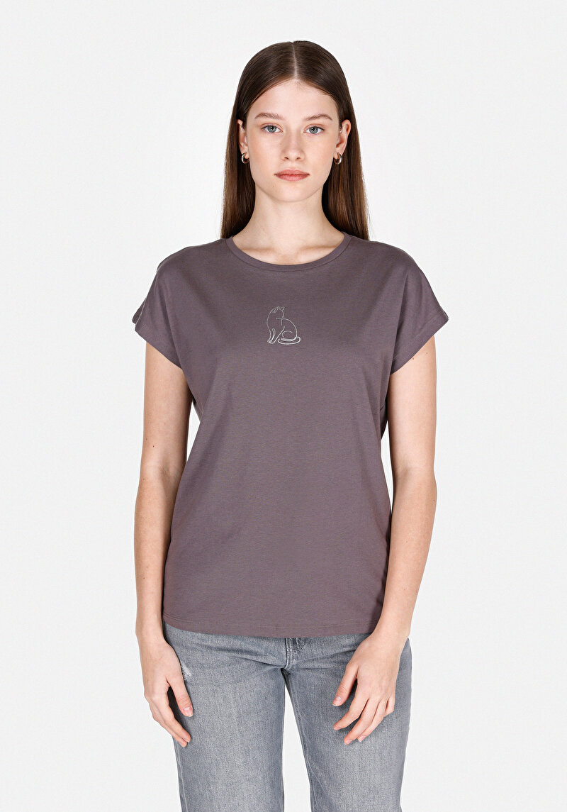 Зображення Футболка З Коротким Рукавом Жіноча Сіра  Cl1073451