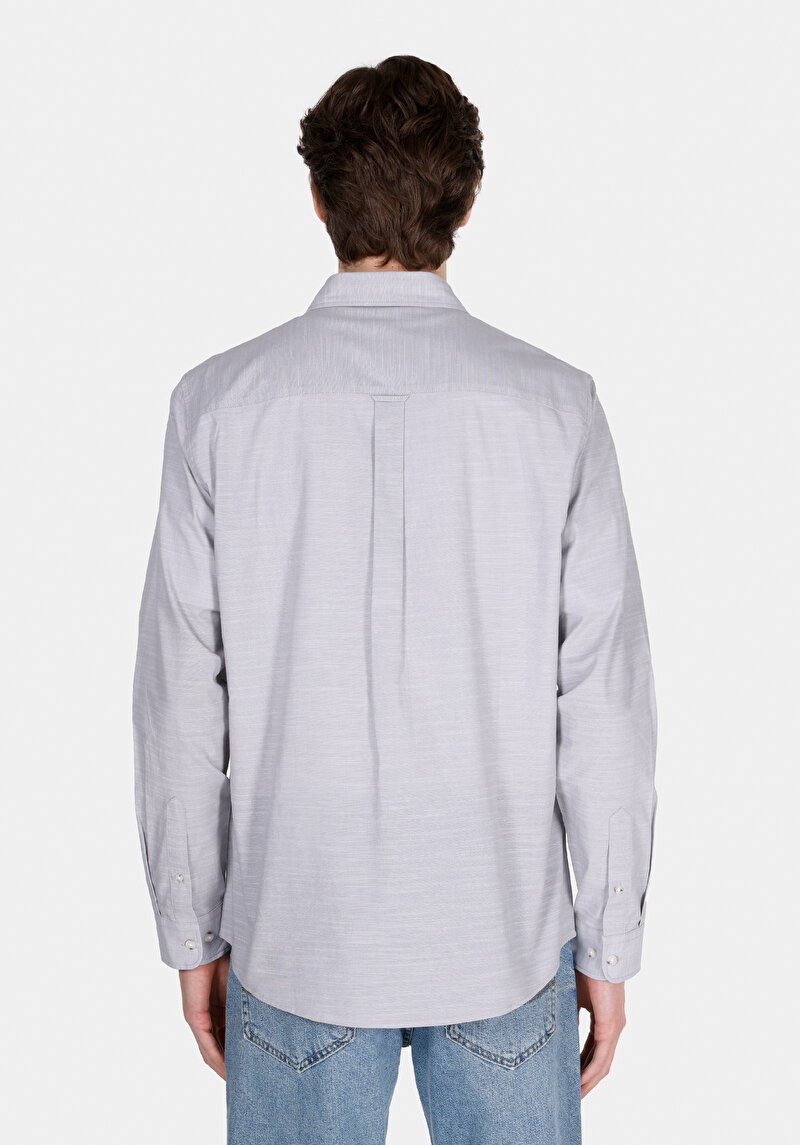 Показати інформацію про Сорочка З Довгим Рукавом Чоловіча Сіра  Cl1073846