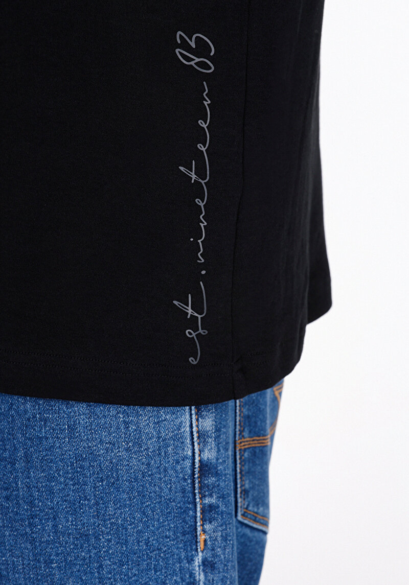 Показати інформацію про Футболка З Коротким Рукавом Чоловіча Чорна  Cl1073080