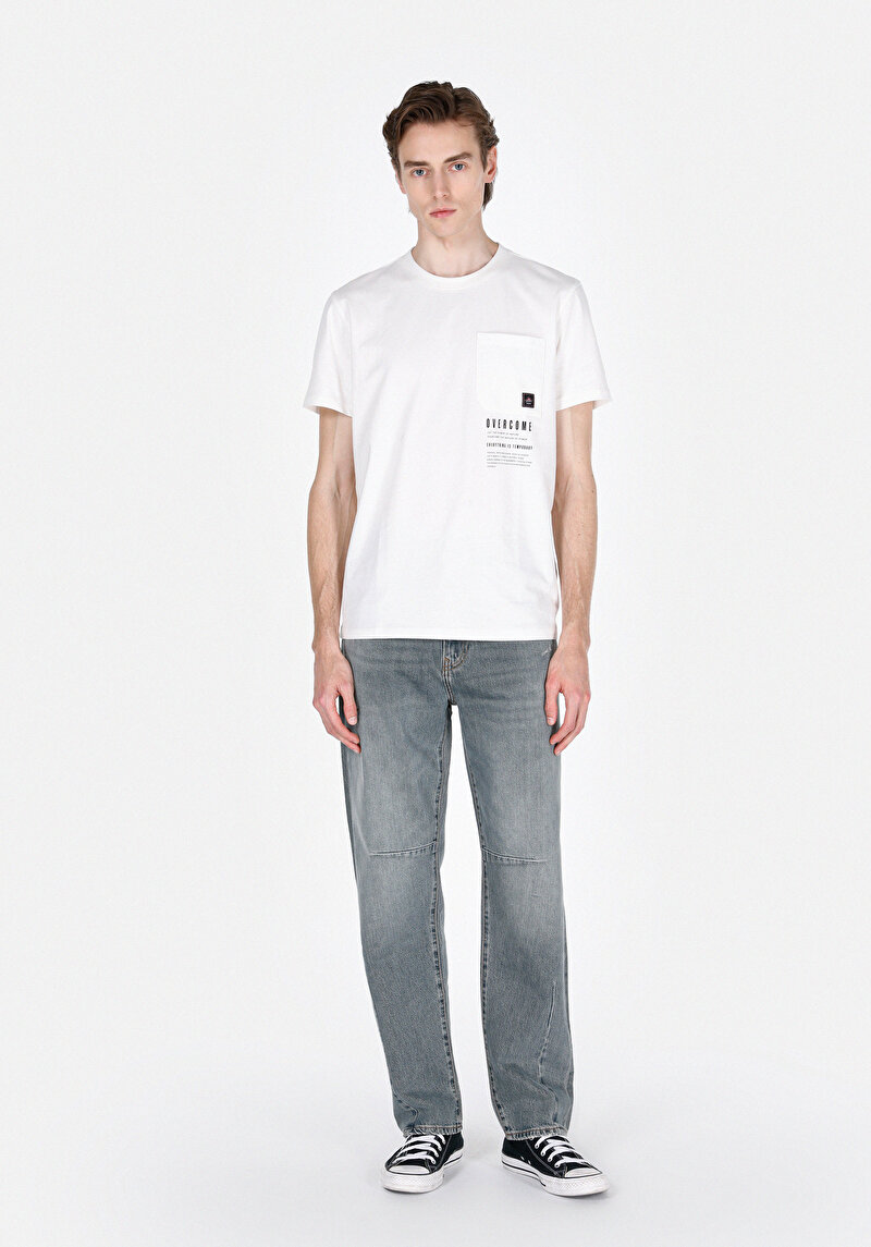 Показати інформацію про Футболка З Коротким Рукавом Чоловіча Біла  Cl1073314