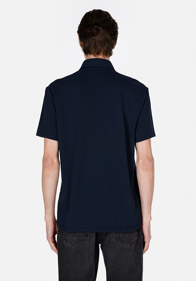 Показати інформацію про Поло З Коротким Рукавом Чоловіче Синє  Cl1073959