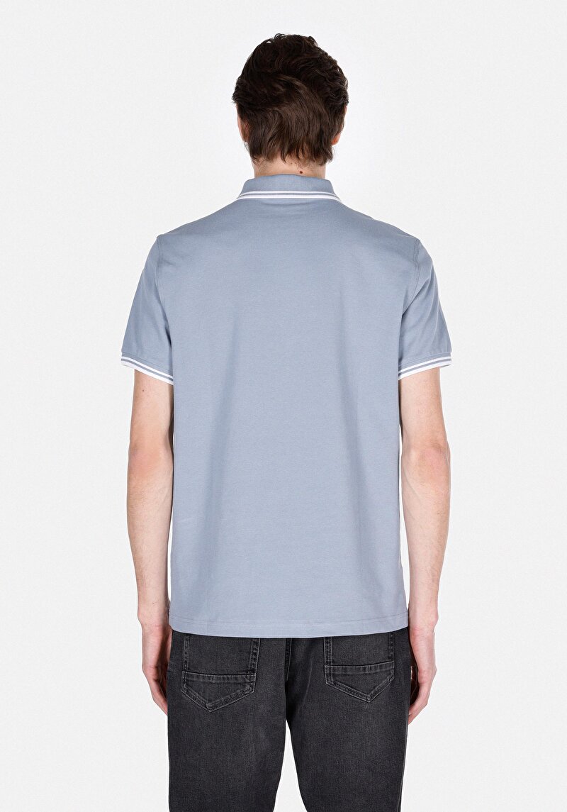 Показати інформацію про Поло З Коротким Рукавом Чоловіче Блакитне  Cl1074313