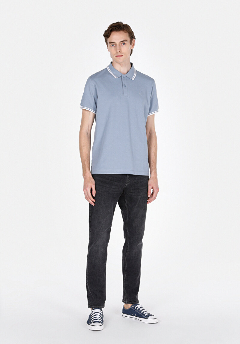 Показати інформацію про Поло З Коротким Рукавом Чоловіче Блакитне  Cl1074313