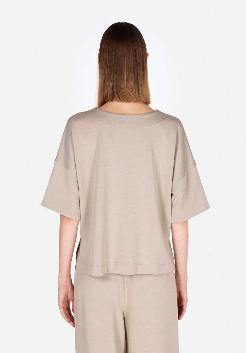 Показати інформацію про Блуза З Коротким Рукавом Жіночий Бежева  Cl1073031