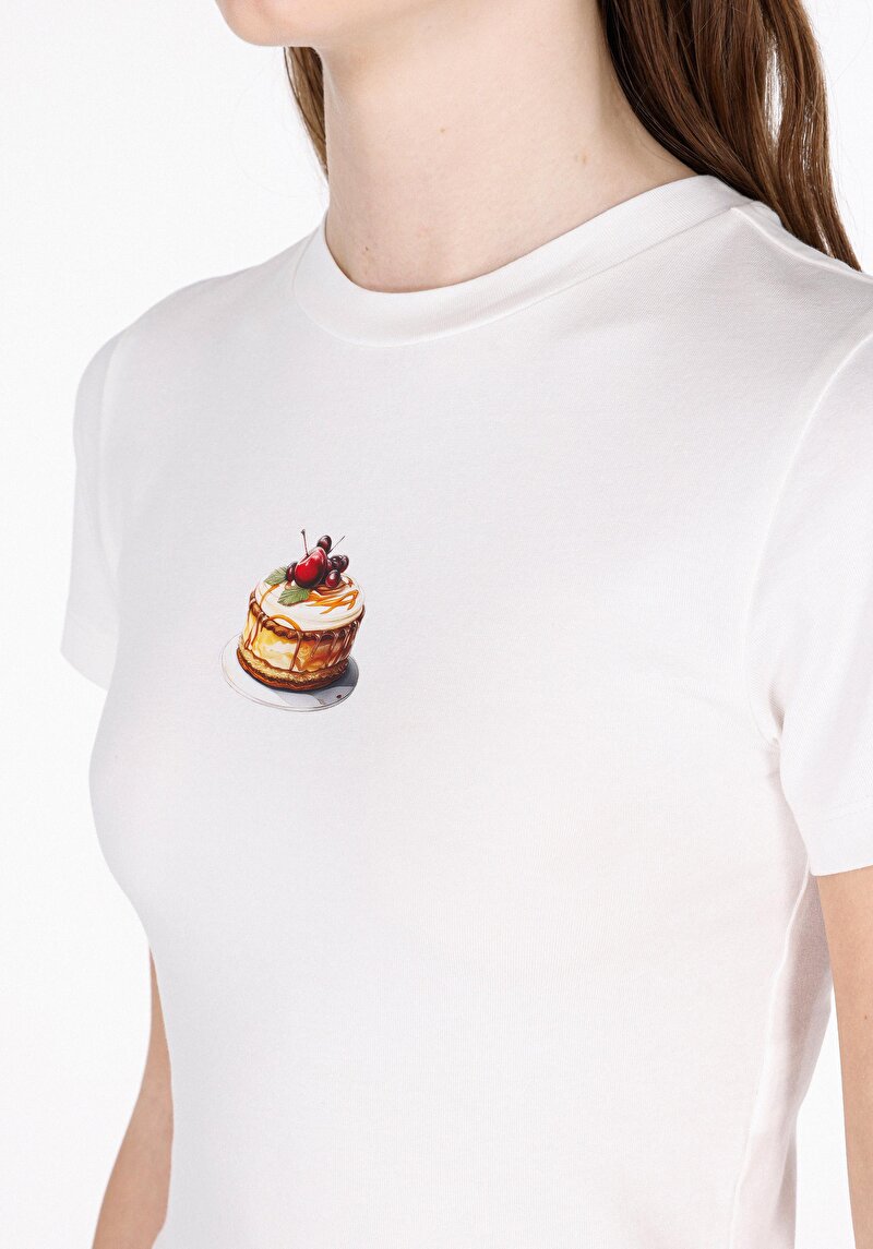 Показати інформацію про Футболка З Коротким Рукавом Жіноча Біла  Cl1073187