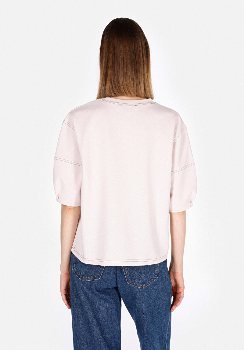 Показати інформацію про Блуза З Коротким Рукавом Жіночий Бежева  Cl1073203