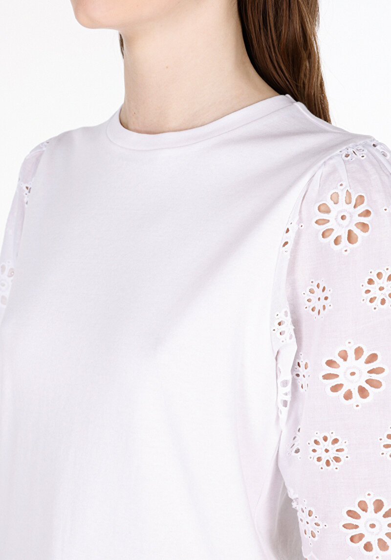 Показати інформацію про Блуза З Коротким Рукавом Жіночий Біла  Cl1073350