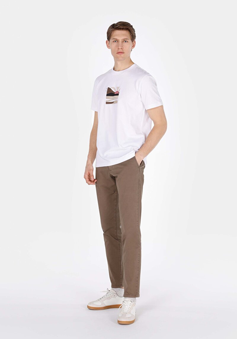 Показати інформацію про Футболка З Коротким Рукавом Чоловіча Біла  Cl1072847