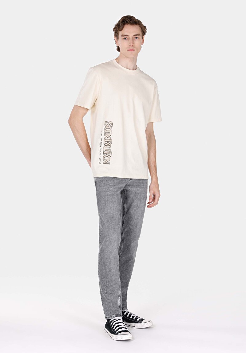 Показати інформацію про Футболка З Коротким Рукавом Чоловіча Бежева  Cl1072995