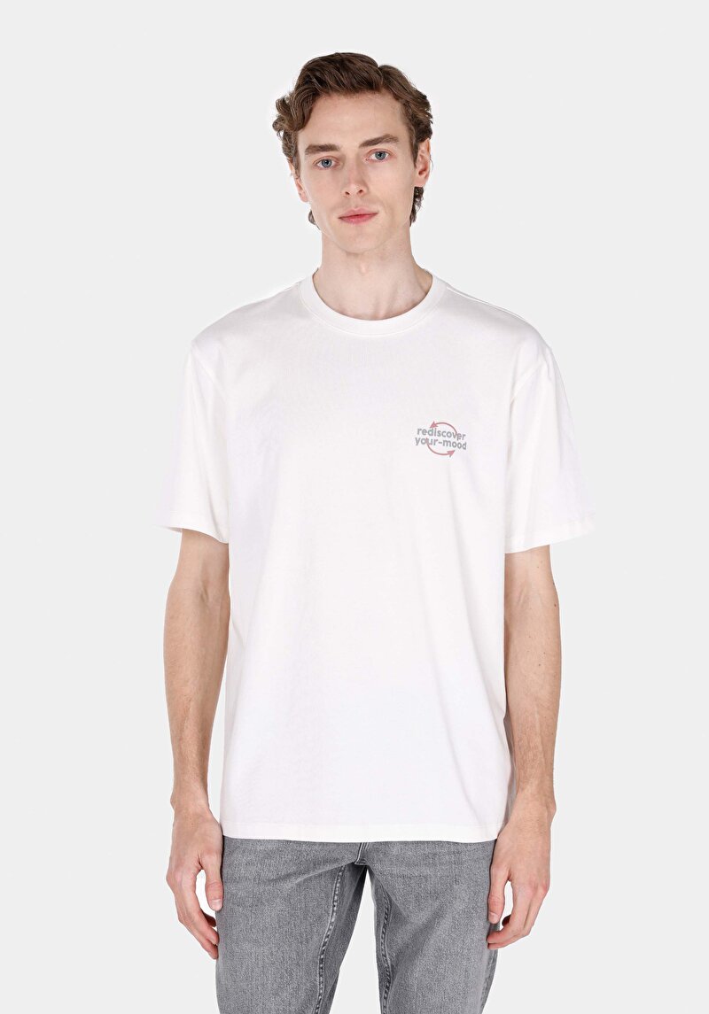 Показати інформацію про Футболка З Коротким Рукавом Чоловіча Біла  Cl1073046