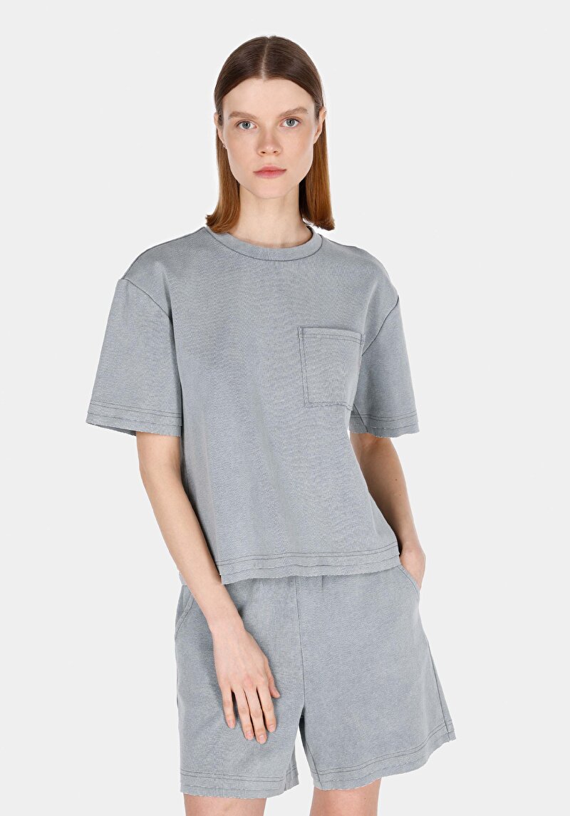 Зображення Футболка З Коротким Рукавом Жіноча Сіра Cl1073150