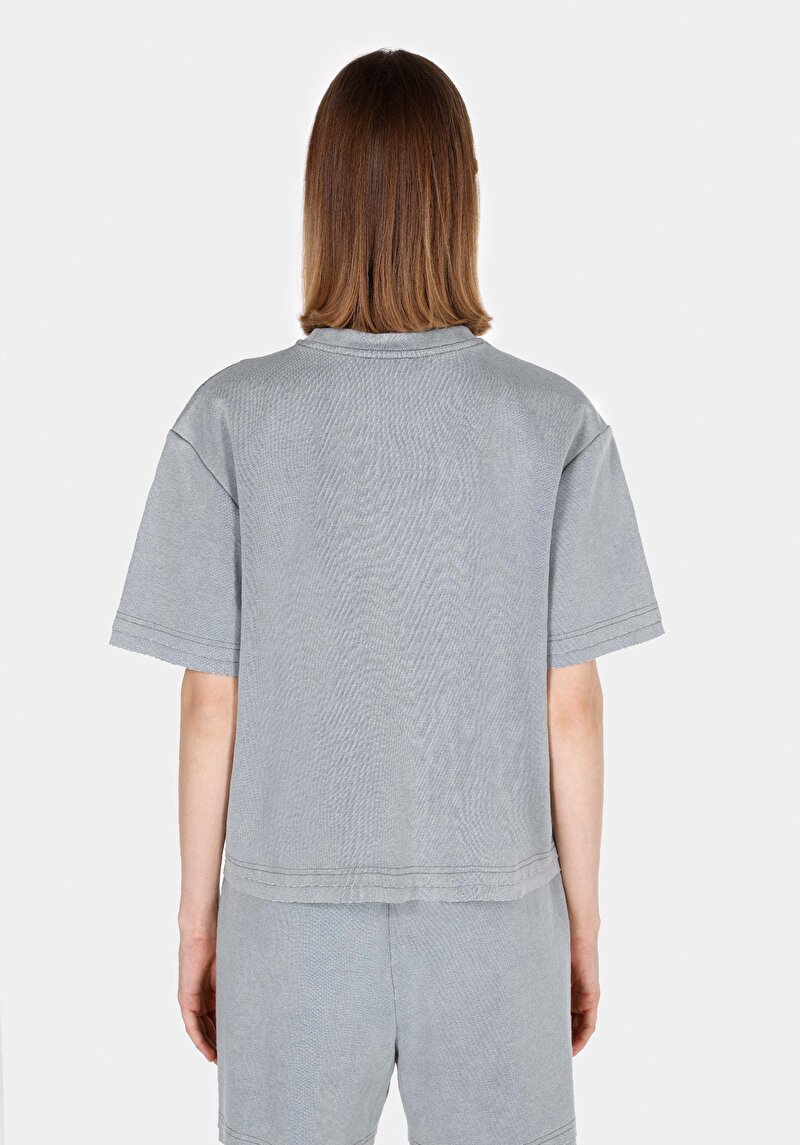 Показати інформацію про Футболка З Коротким Рукавом Жіноча Сіра  Cl1073150