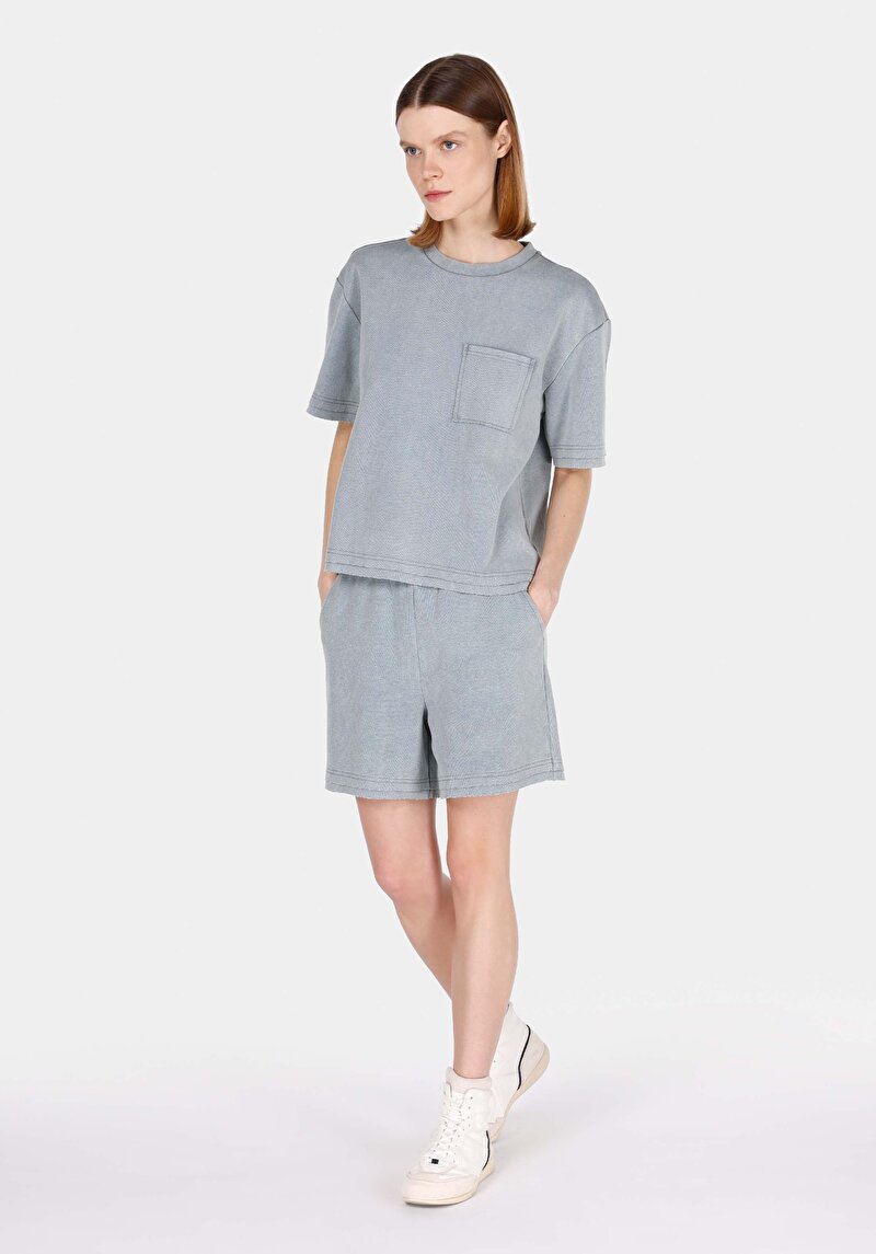 Показати інформацію про Футболка З Коротким Рукавом Жіноча Сіра  Cl1073150