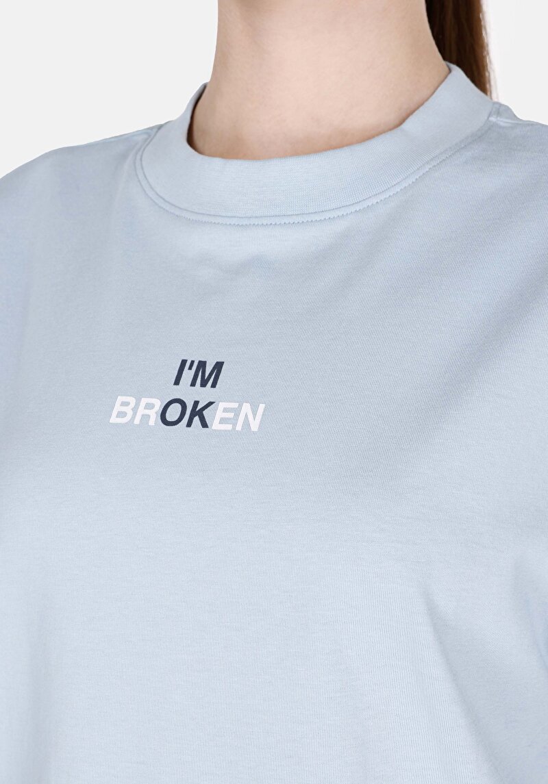 Показати інформацію про Футболка З Коротким Рукавом Жіноча Блакитна  Cl1073283