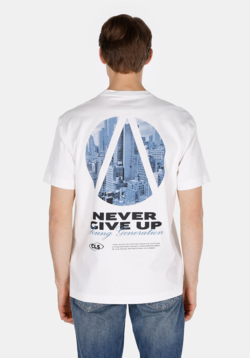 Показати інформацію про Футболка З Коротким Рукавом Чоловіча Біла  Cl1073319