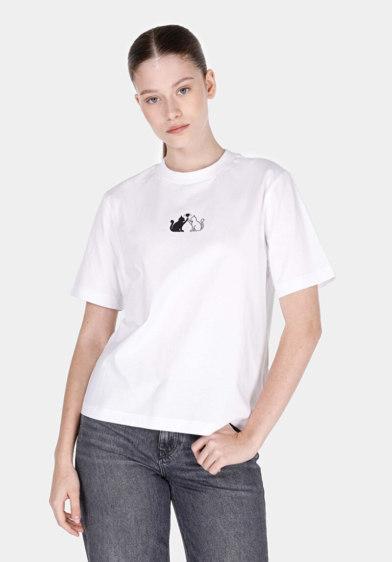 Зображення Футболка З Коротким Рукавом Жіноча Біла  Cl1073455