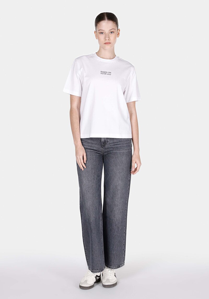 Показати інформацію про Футболка З Коротким Рукавом Жіноча Біла  Cl1073470