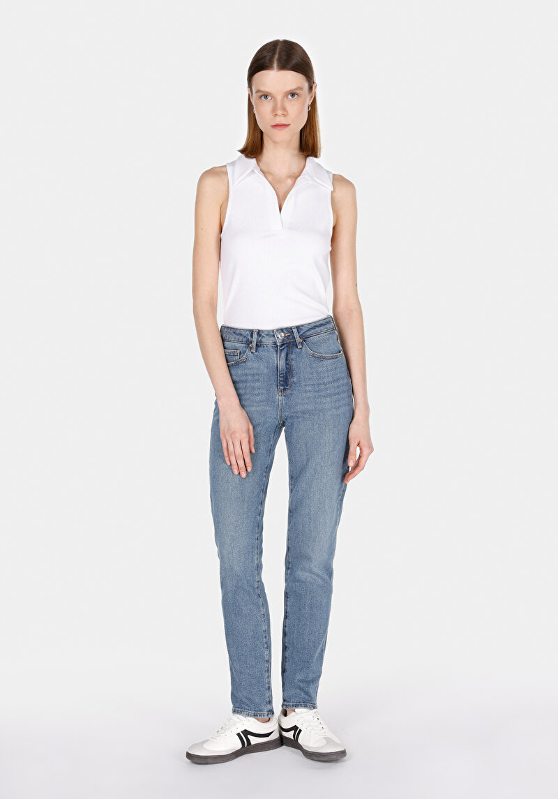 Зображення 703 Carla Джинси Жіночі Блакитні Вузького Крою Cl1073494