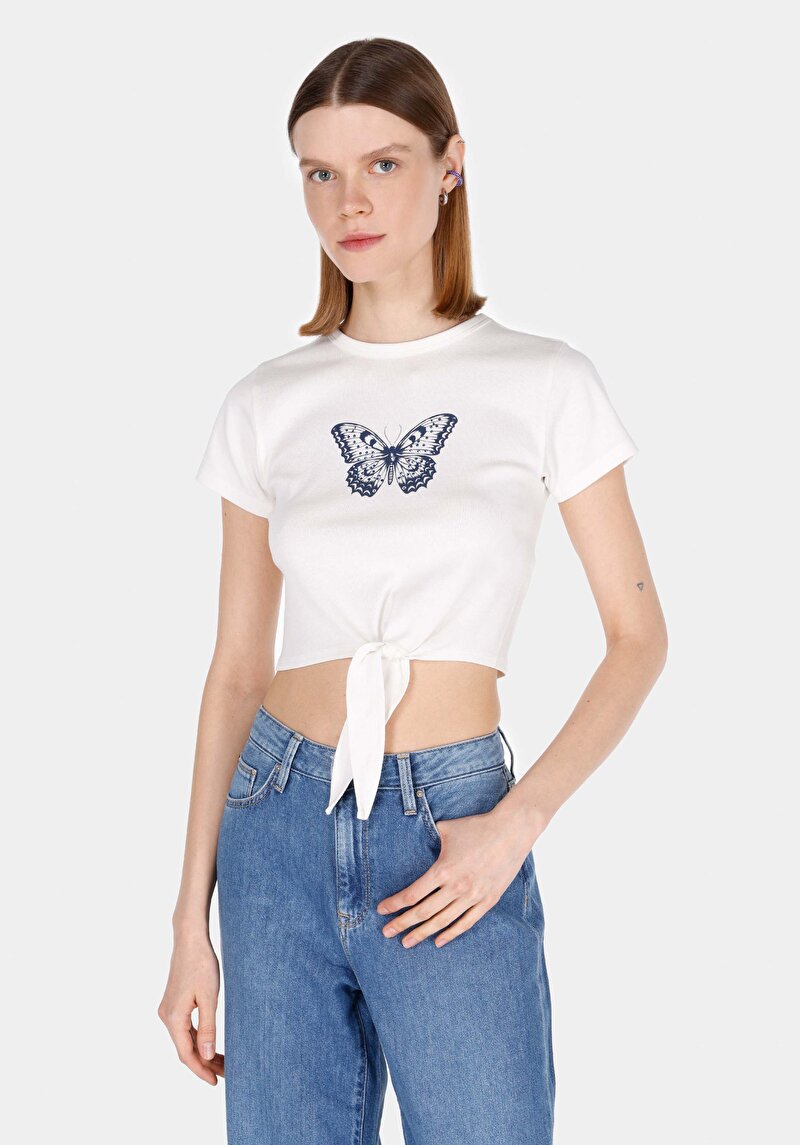 Зображення Блуза З Коротким Рукавом Жіночий Біла  Cl1073540