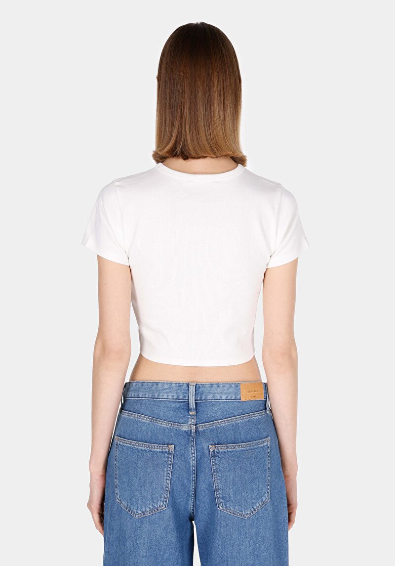 Показати інформацію про Блуза З Коротким Рукавом Жіночий Біла  Cl1073540