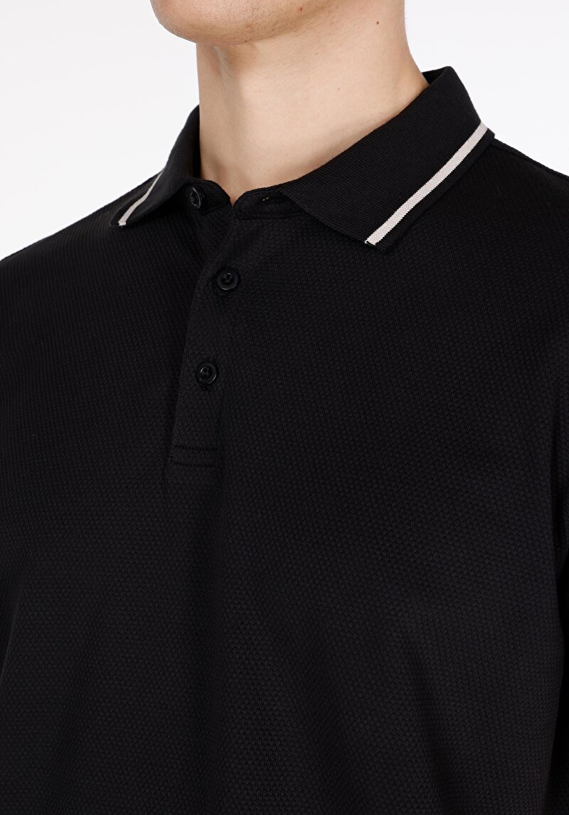 Показати інформацію про Поло З Коротким Рукавом Чоловіче Чорне  Cl1073587