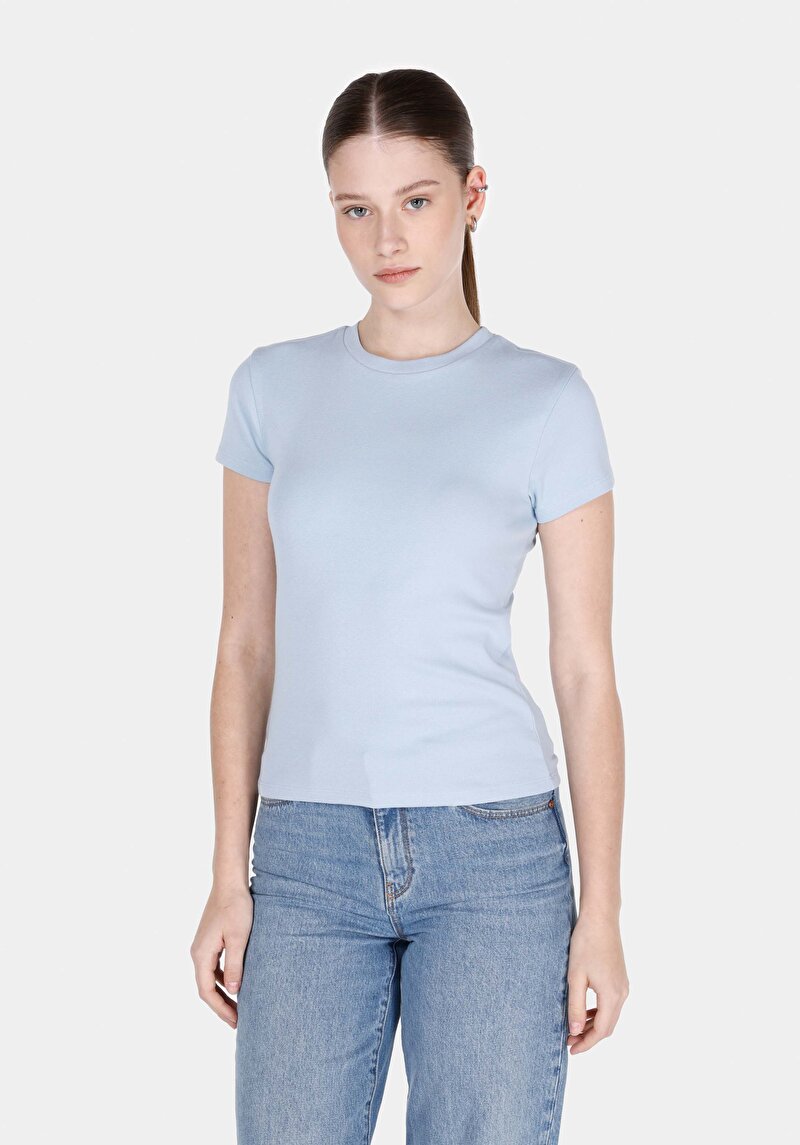 Зображення Футболка З Коротким Рукавом Жіноча Блакитна  Cl1073597