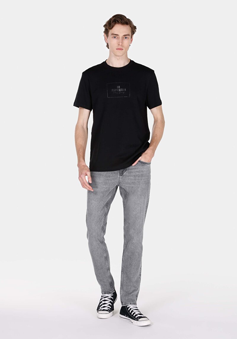 Показати інформацію про Футболка З Коротким Рукавом Чоловіча Чорна  Cl1073598