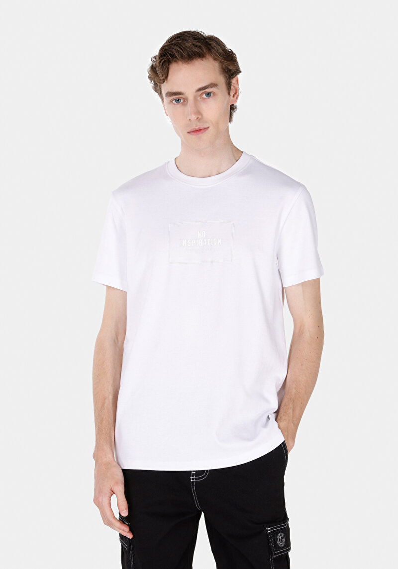 Показати інформацію про Футболка З Коротким Рукавом Чоловіча Біла  Cl1073598