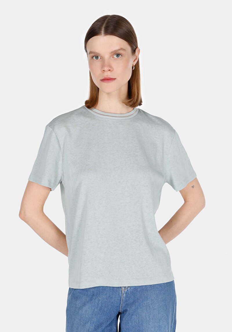 Зображення Футболка З Коротким Рукавом Жіноча Зелена  Cl1073957