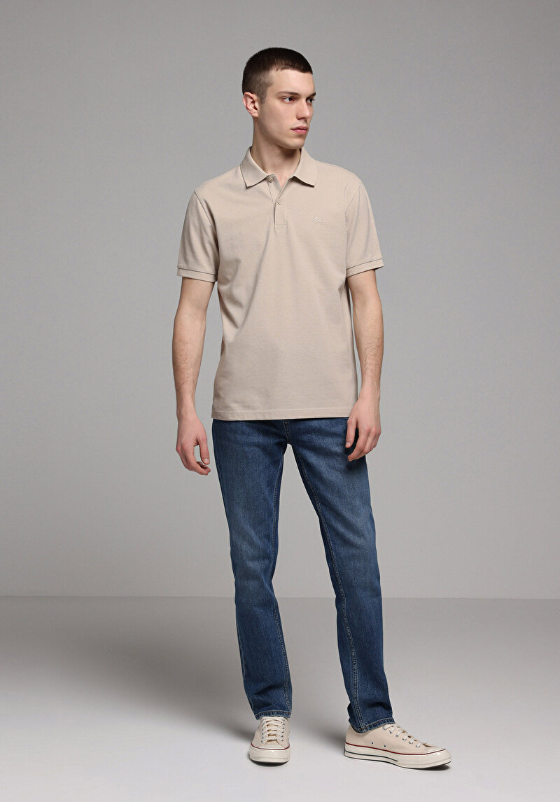 Зображення Поло З Коротким Рукавом Чоловіче Бежеве Cl1073960