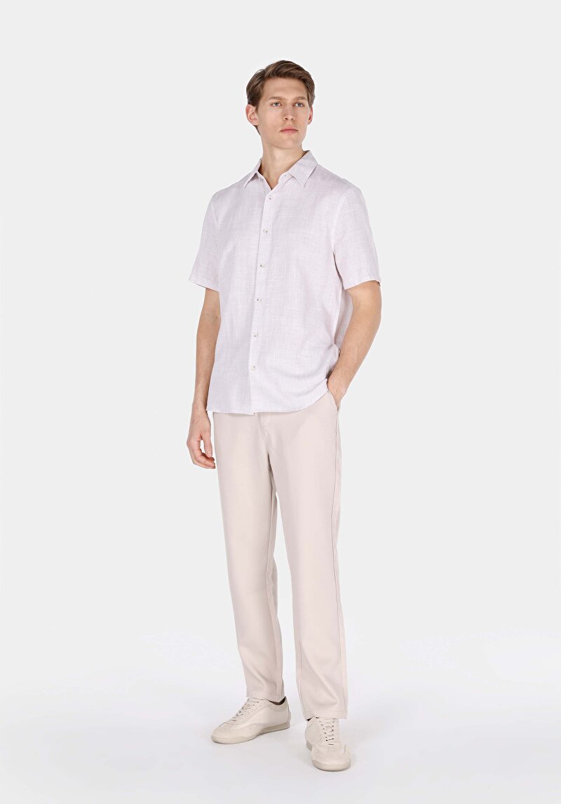 Зображення Сорочка З Коротким Рукавом Чоловіча Бежева Cl1074517