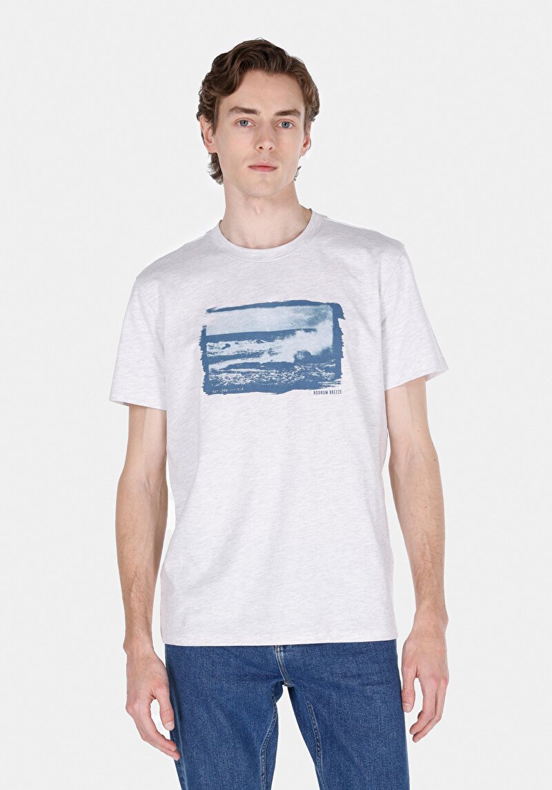 Зображення Футболка З Коротким Рукавом Чоловіча Бежева  Cl1072323