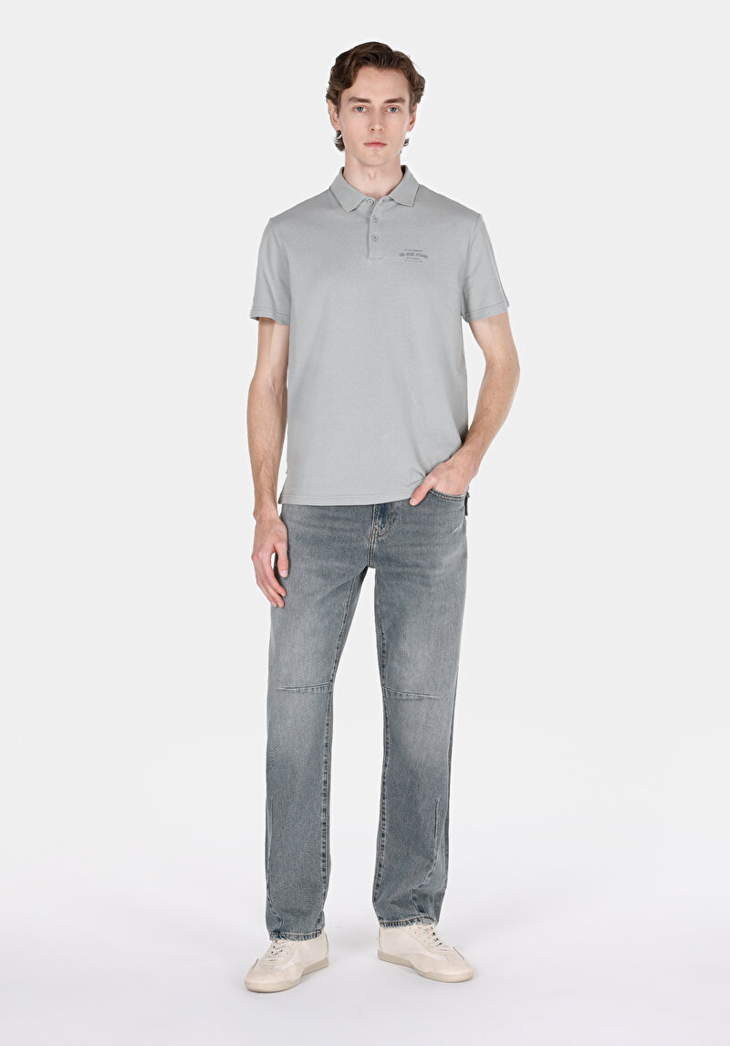 Показати інформацію про Поло З Коротким Рукавом Чоловіче Сіре  Cl1072842