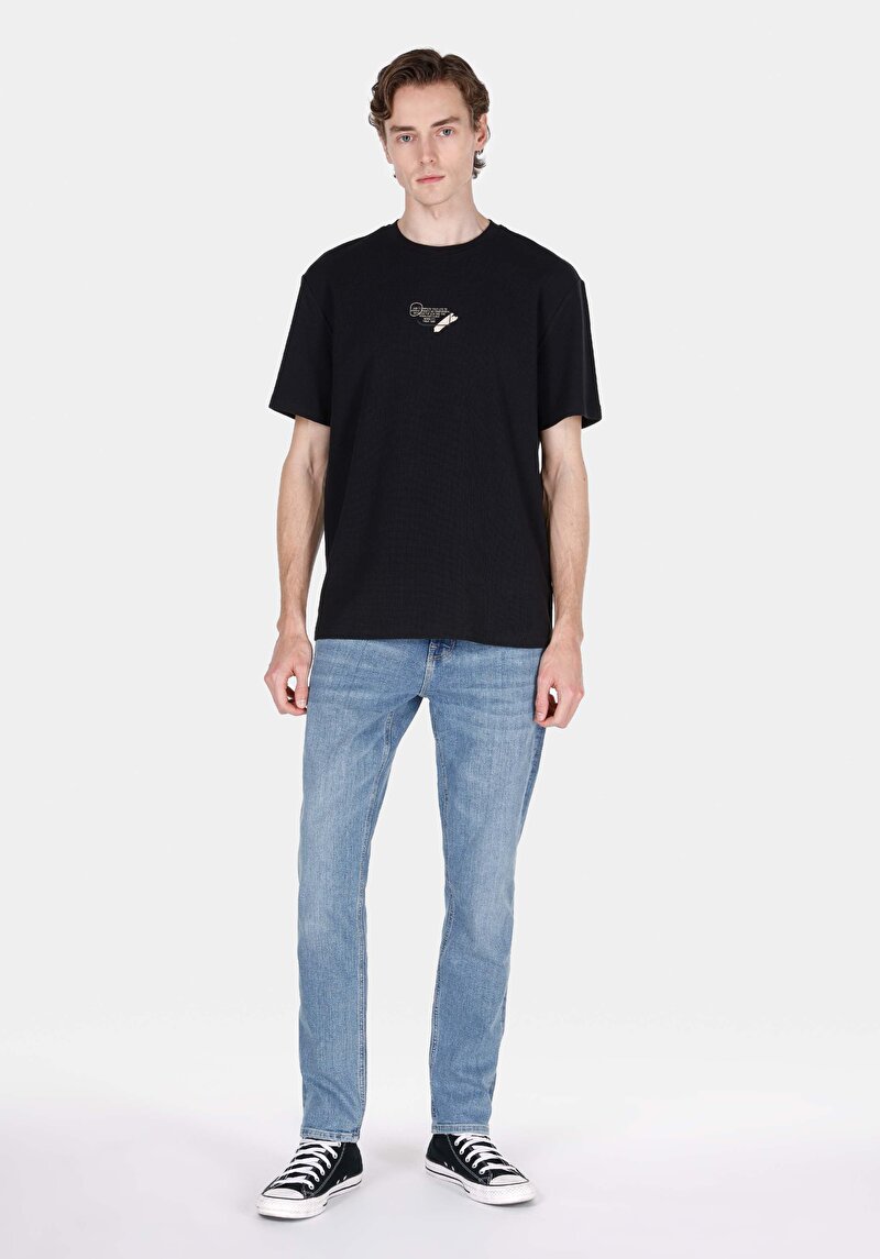 Показати інформацію про Футболка З Коротким Рукавом Чоловіча Чорна  Cl1072852