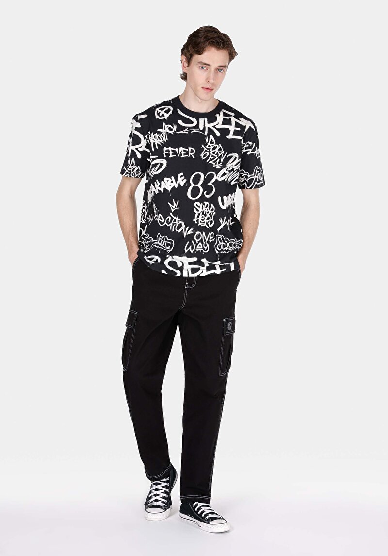 Показати інформацію про Футболка З Коротким Рукавом Чоловіча Чорна  Cl1073103