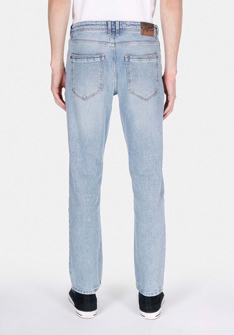 Зображення 044 Karl Джинси Чоловічі Блакитні Прямого Крою Cl1073395