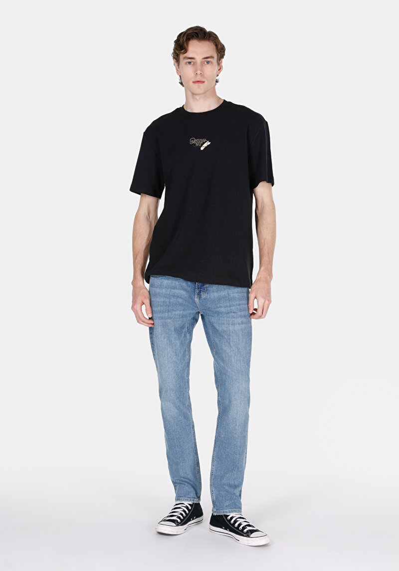 Зображення 044 Karl Джинси Чоловічі Блакитні Прямого Крою Cl1073414