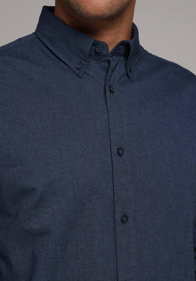 Зображення Сорочка З Довгим Рукавом Чоловіча Синя Cl1073845