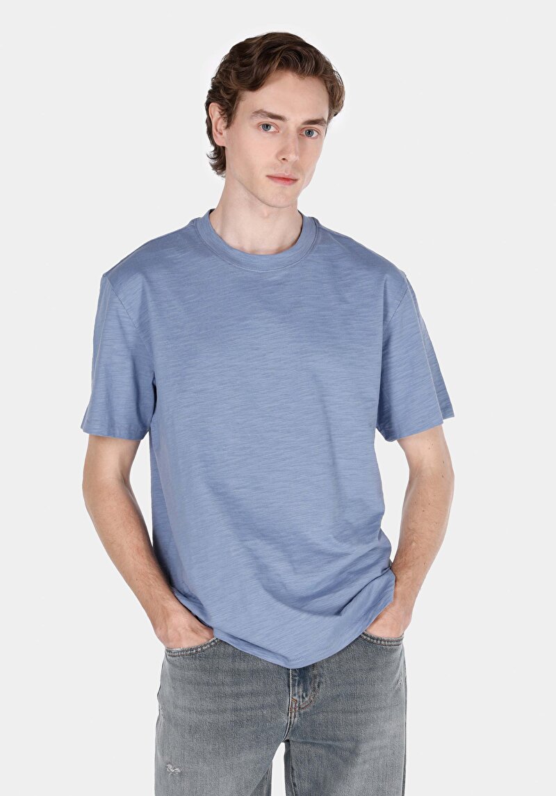 Зображення Футболка З Коротким Рукавом Чоловіча Блакитна  Cl1074101