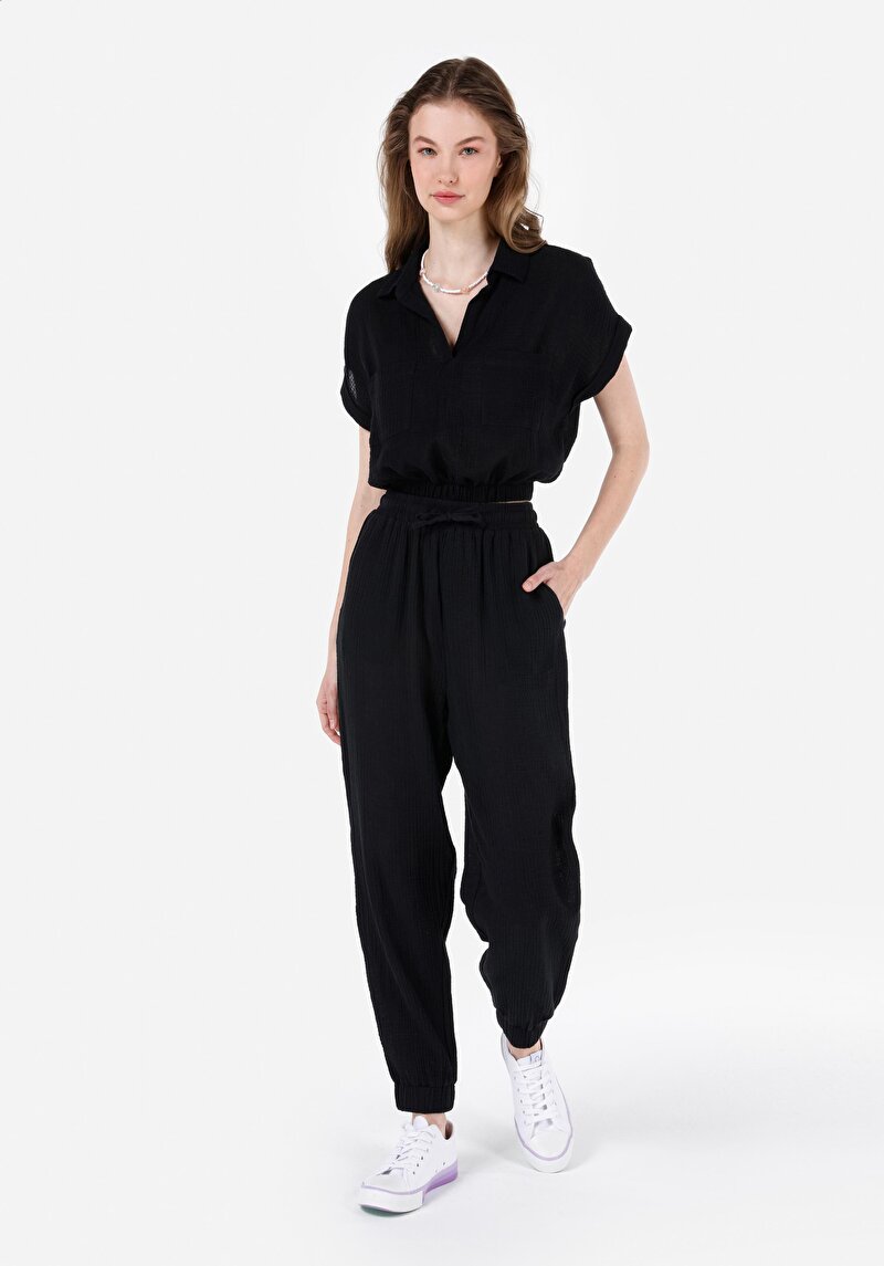 Зображення Сорочка З Коротким Рукавом Жіноча Чорна Cl1068934