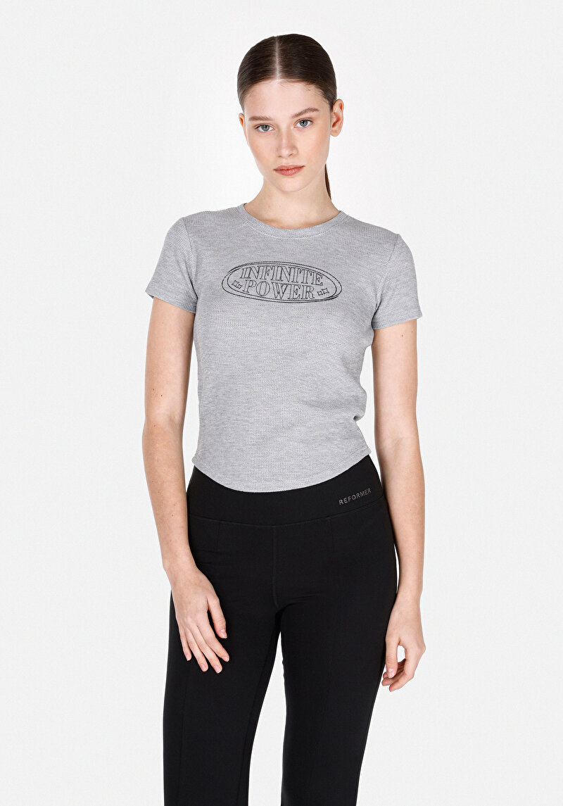 Зображення Футболка З Коротким Рукавом Жіноча Сіра  Cl1073147