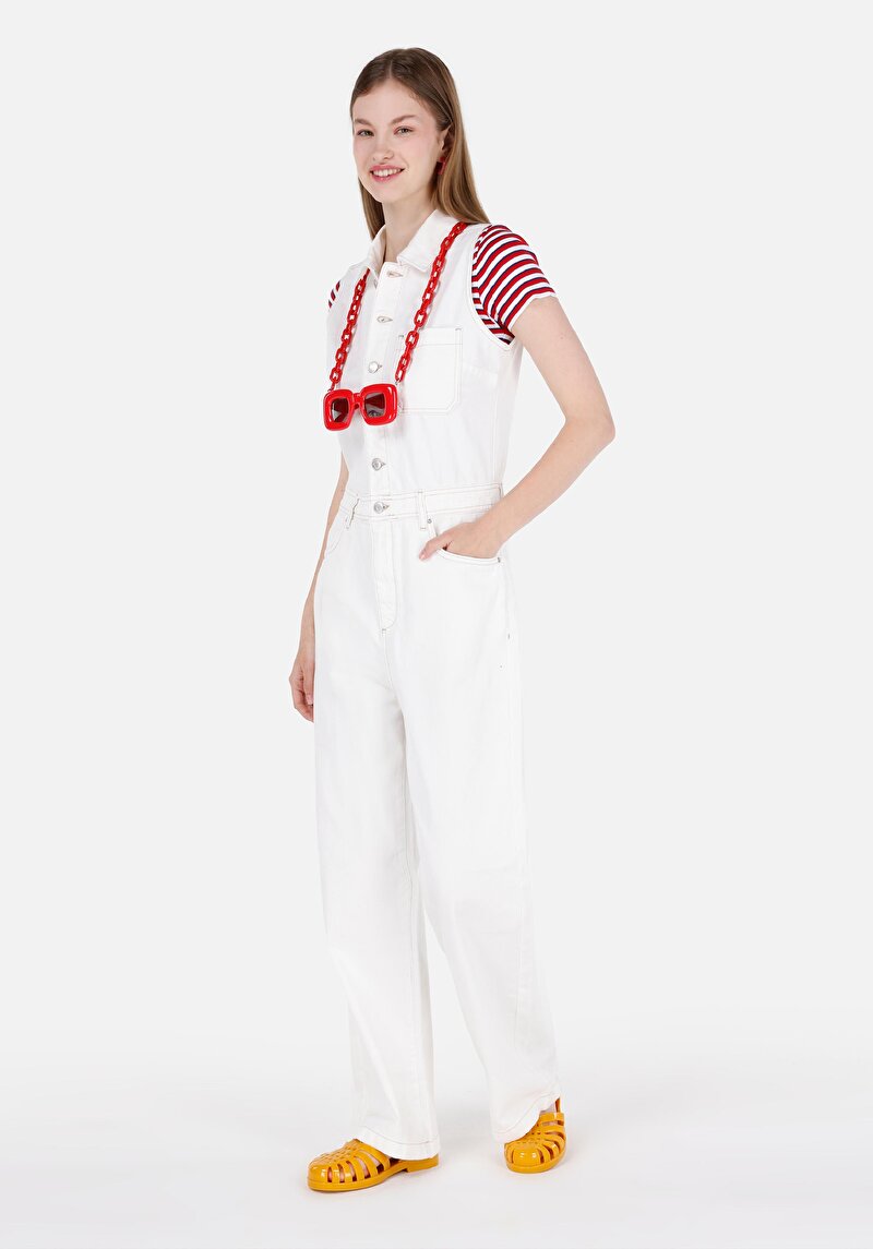 Показати інформацію про Комбінезон Жіночий Білий  Cl1069642