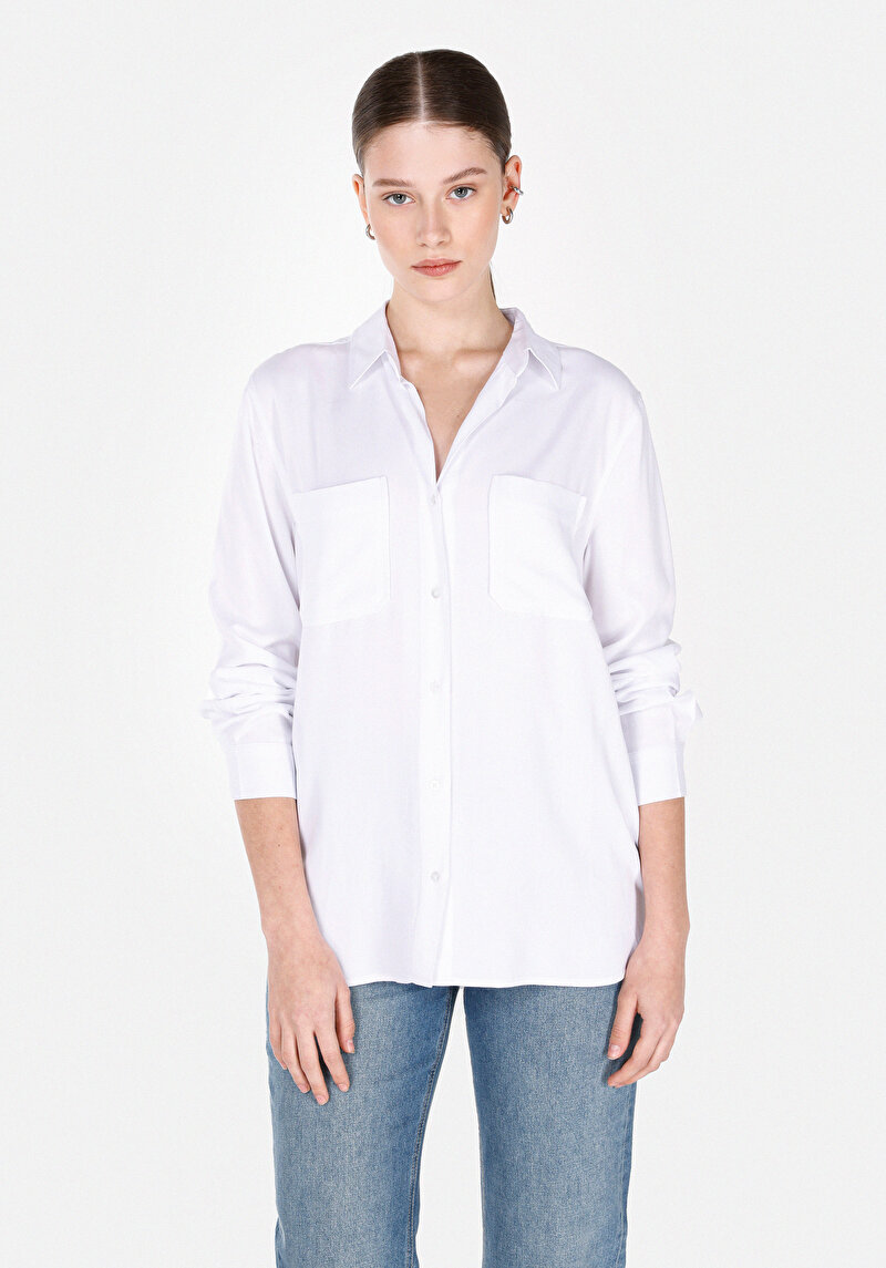Зображення Сорочка З Довгим Рукавом Жіноча Біла  Cl1073413